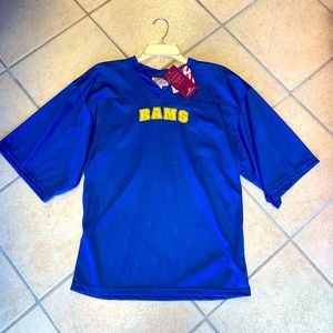 Kids Unisex XL Rams Blue & Gold Mesh Football Uniform All Sports Jersey NWT